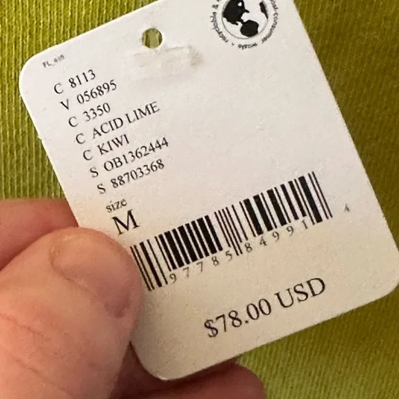 (NWT) Free People We The Free Acid Lime Oversized Sweatshirt Medium - Picture 3 of 4